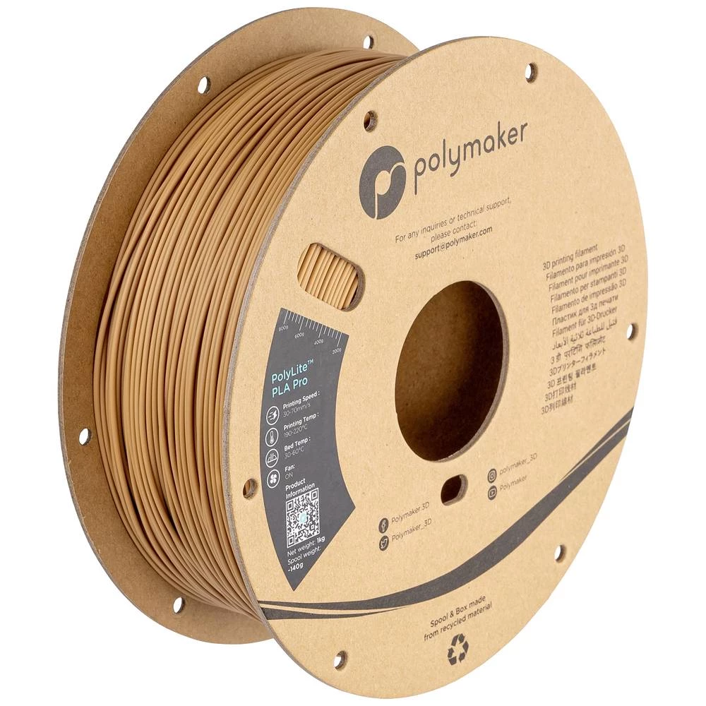 Polymaker PA07027 6938936710950 3D pisač filament PLA Pro visoka krutost, otporan na udarce 1.75 mm 1000 g vojničko bež slika