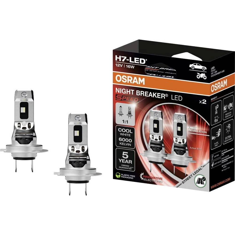 OSRAM 64210DWNBSP-2HB led žarulje Night Breaker® LED H7 16 W 12 V slika