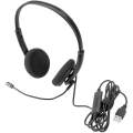Digitus DA-12203 slušalice USB sa vrpcom, stereo na ušima crna slika