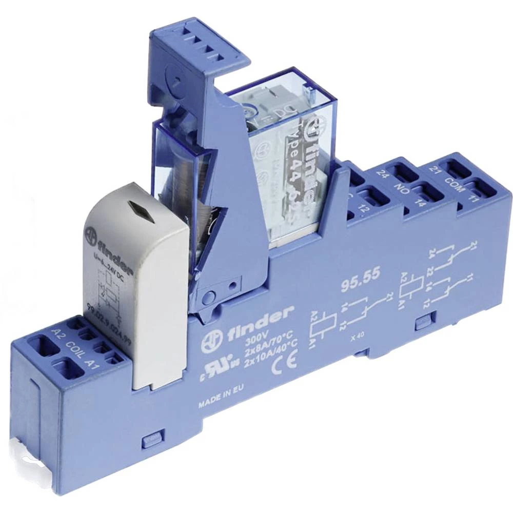 Finder 48.72.9.024.5060 spojni relej 24 V/DC 8 A 2 prebacivanje  10 St. slika