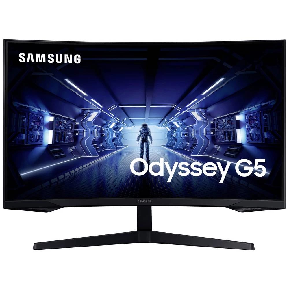 Samsung Odyssey G5 C27G54TQBU LED zaslon 68.6 cm (27 palac) Energetska učinkovitost 2021 F (A - G) 2560 x 1440 piksel WQHD 1 ms HDMI™, DisplayPort, slušalice (3.5 mm jack) VA LCD slika
