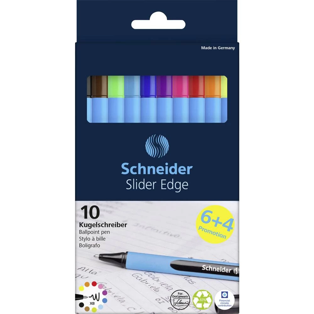 Schneider Schreibgeräte Slider Edge XB Karton-Etui 10 Stück Promotion 152260 kemijska olovka Boja napisanog teksta: crna slika