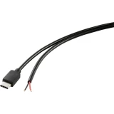 TRU COMPONENTS kabel za napajanje Raspberry Pi [1x muški konektor USB-C™ - 1x slobodan kraj] 1.00 m crna