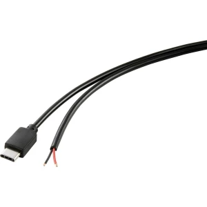 TRU COMPONENTS kabel za napajanje Raspberry Pi [1x muški konektor USB-C™ - 1x slobodan kraj] 1.00 m crna slika