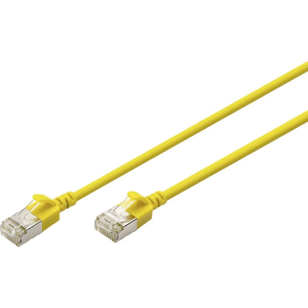 Digitus DK-1632-A-003S-Y RJ45 mrežni kabel, Patch kabel CAT 6a F/FTP 0.3 m žuta kodiran u boji, sa zaštitom, višežičan, slika
