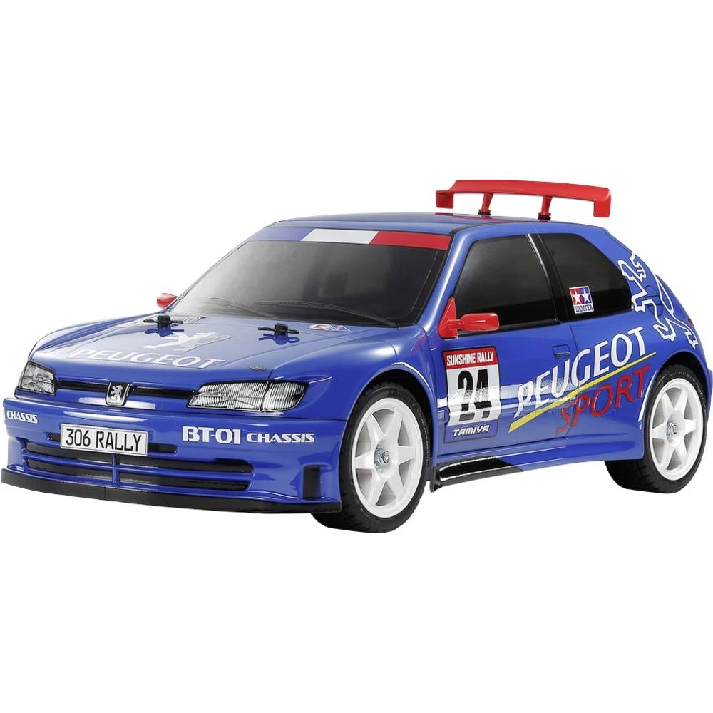 Tamiya RC Peugeot 306 Maxi BT-01 plava boja 1:10 RC model automobila električni cestovni model pogon na stražnjim kotači slika
