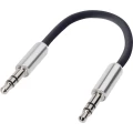 SpeaKa Professional-JACK audio priključni kabel [1x JACK utikač 3.5 mm - 1x JACK utikač 3.5 mm] 0.10 m crn SuperSoft slika