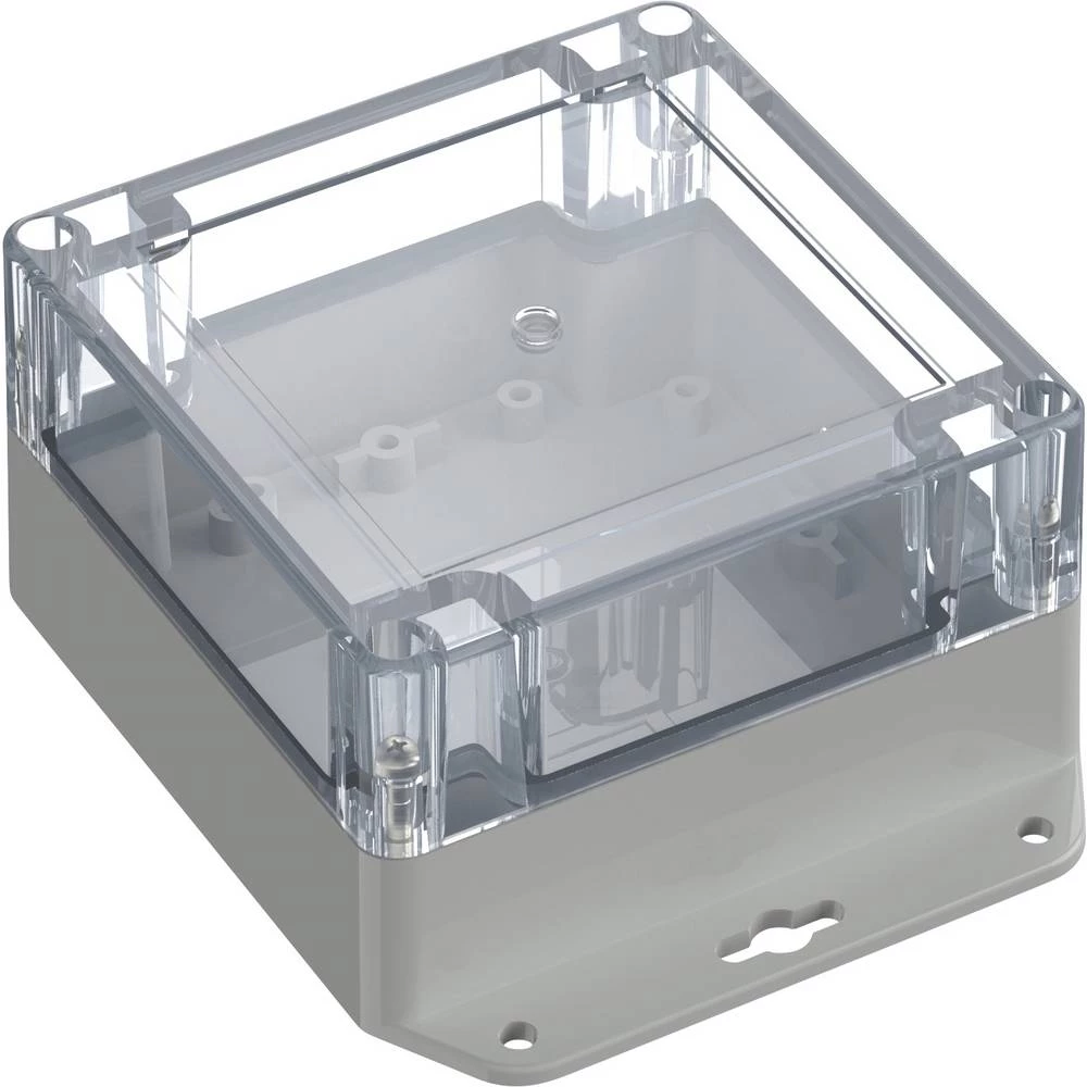 TRU COMPONENTS 6U07111106639 TC-13865292 industrijsko kućište 136.5 x 106.5 x 60.1 polikarbonat svijetlosiva, prozirna 1 slika