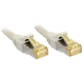 LINDY 47261 RJ45 mrežni kabel, Patch kabel cat 6a (sirovi kabel cat 7) S/FTP 0.50 m siva sa zaštitom za nosić 1 St. slika
