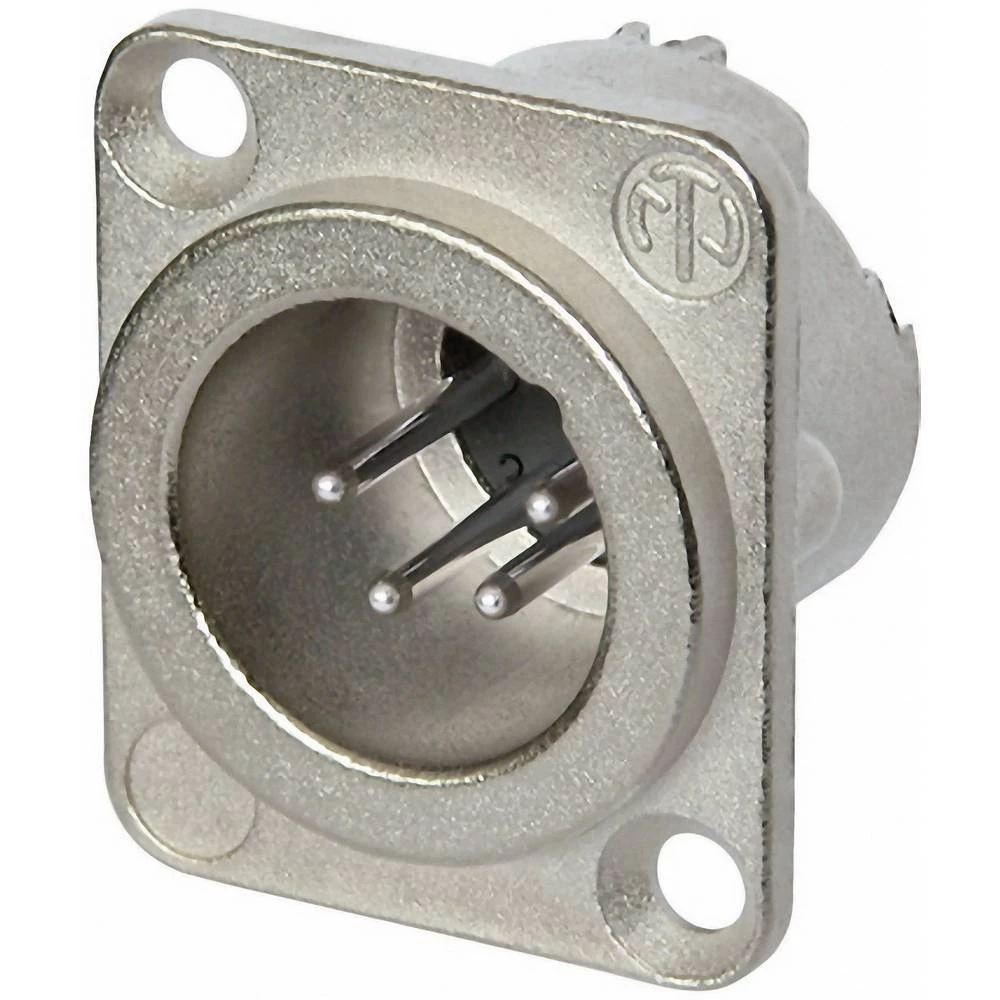 Neutrik NC4MD-LX XLR utični konektor muški konektor za prirubnicu, ravni kontakti Broj polova (broj): 4 srebrna 1 St. slika