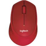 Logitech M330 Silent Plus Bežični miš Optički Crvena