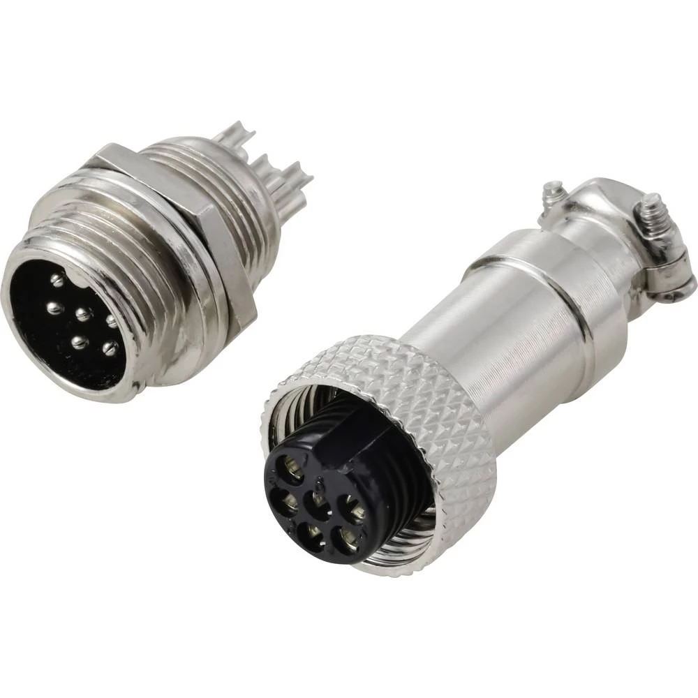 TRU COMPONENTS TC-13895592 okrugli konektori utikač, kontakt ženskog konektora Ukupan broj polova: 6 Serija (Okrugli uti slika