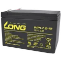 Long WPL7.2-12 WPL7.2-12 olovni akumulator 12 V 7.2 Ah olovno-koprenasti (Š x V x D) 151 x 102 x 65 mm plosnati priključak 6.35 mm nisko samopražnjenje, bez održavanja slika
