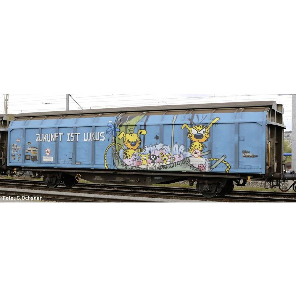 Hobbytrain H24666 N Kolica s kliznim zidom Hbbillns Graffiti serija SBB-a slika