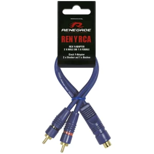 Y-cinch kabel 0.25 m Renegade RENYRCA [2x Muški cinch konektor - 1x Ženski cinch konektor] slika