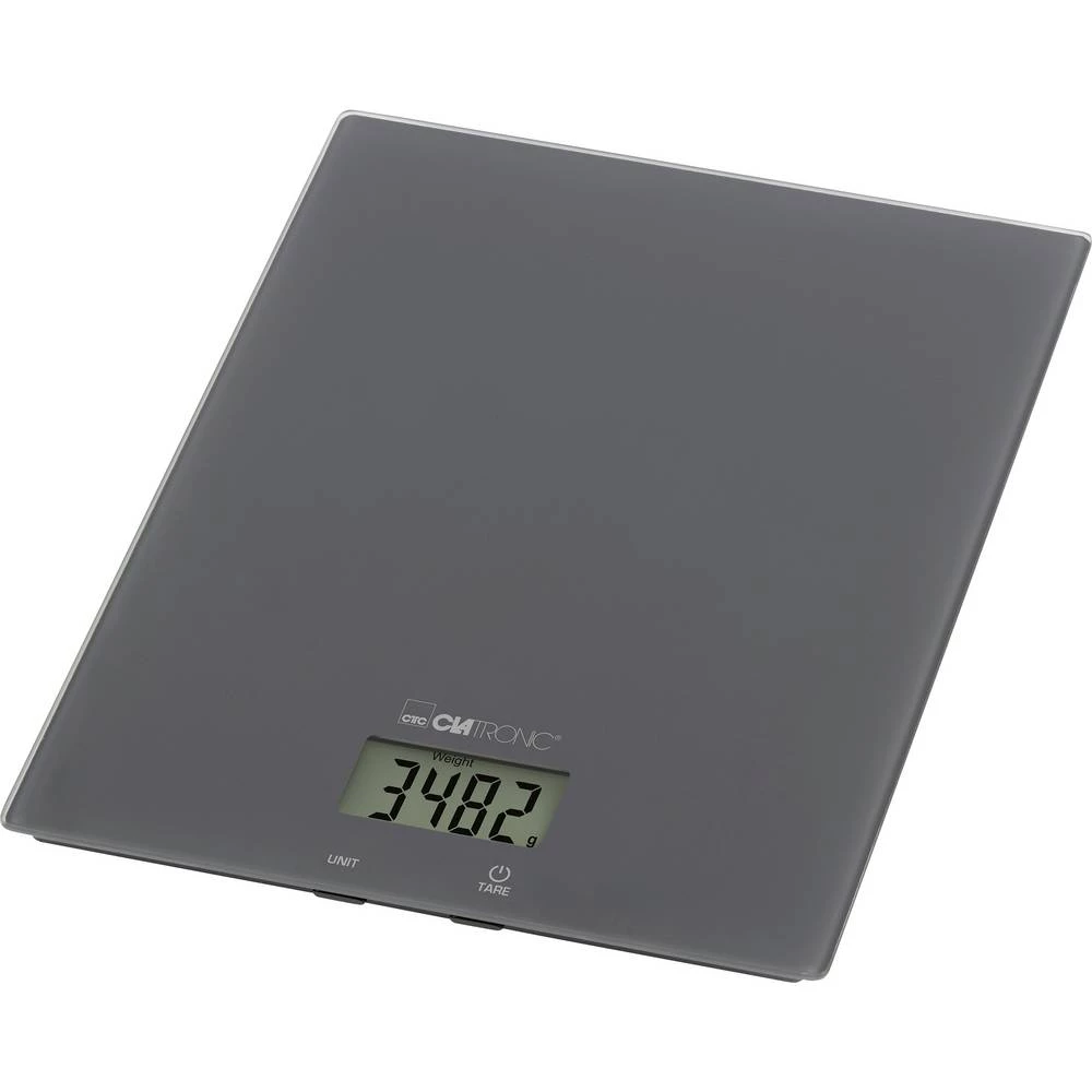 Clatronic KW 3820 Glas grau kuhinjska vaga digitalni digitalna Opseg mjerenja (kg)=5000 g siva 210 x 180 x 20 slika