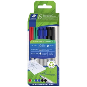 Staedtler flomaster za foliju Lumocolor® non-permanent pen 316 316 C6-1 crvena, plava boja, zelena, crna slika