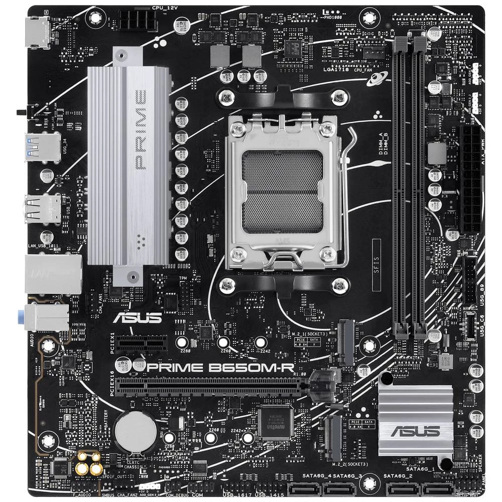 Asus PRIME B650M-R matična ploča Baza #####AMD AM5 Faktor oblika (detalji) Micro-ATX Set čipova matične ploče AMD® B650 slika