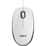 Logitech M100 USB miš Optički Bijela, Crna
