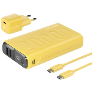 RealPower PB-20000 Power Pack powerbank (rezervna baterija) 20000 mAh  Li-Ion USB, USB-C® žuta slika