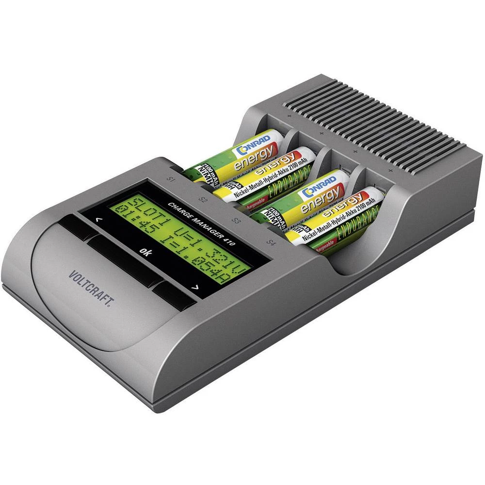 Pametni set za napajanje VOLTCRAFT uključ. stanicu za punjenje Charge Manager 410 + 4 mignon Endurance baterija