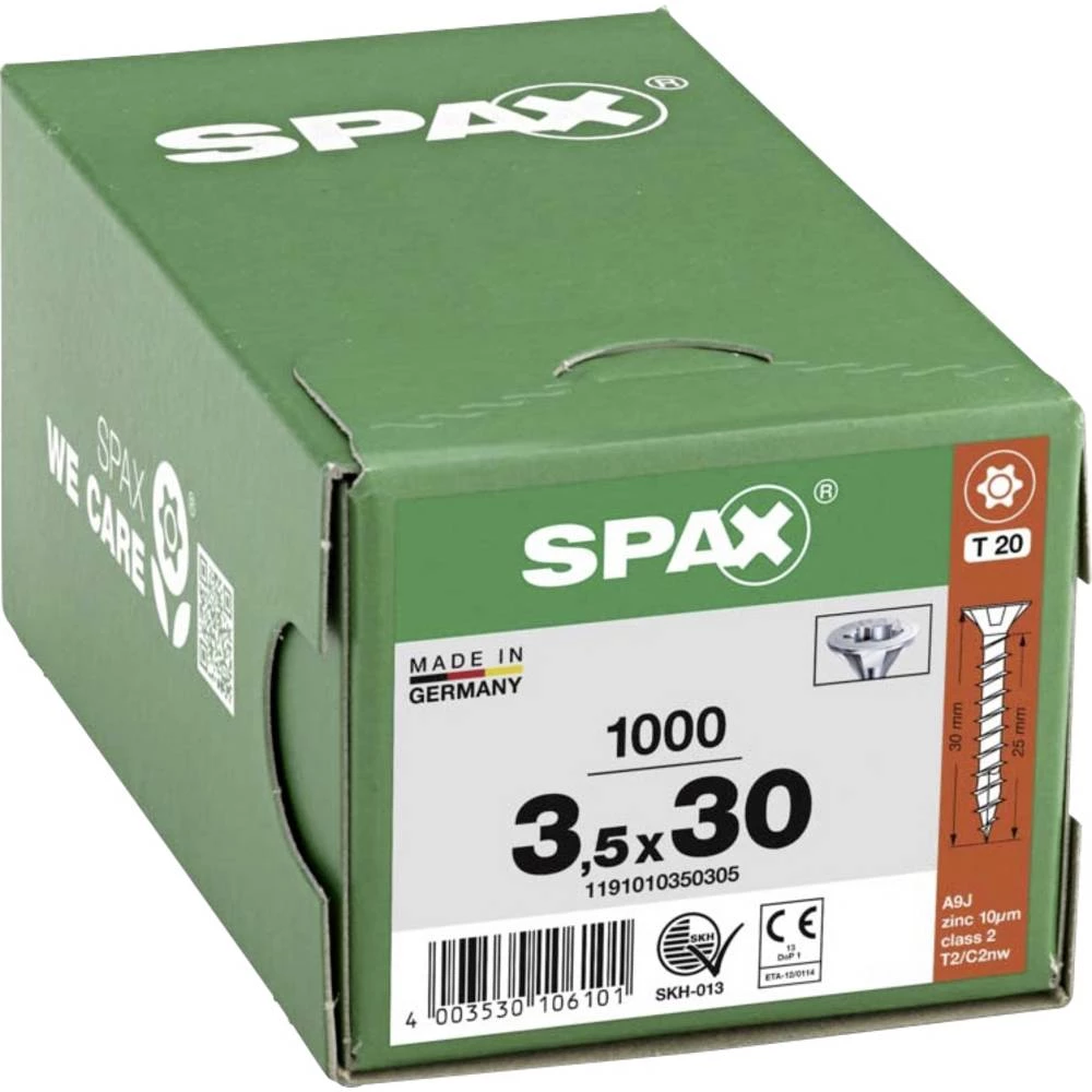 SPAX 1191010350305 R 88091 Senkkopf/T-STAR vijak za drvo 3.5 mm 30 mm T-STAR plus čelik WIROX 1000 kom. slika