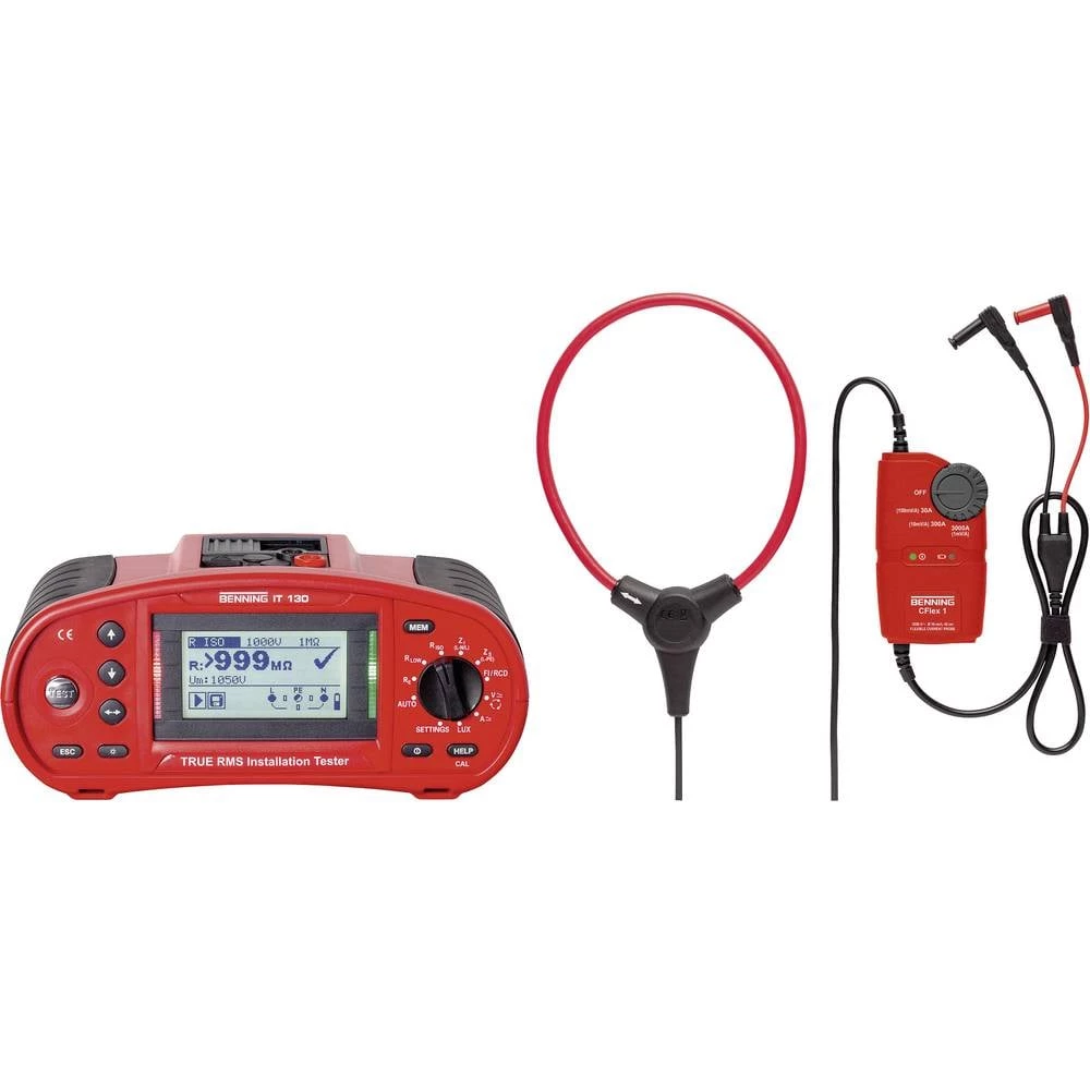 Benning IT 130+CFlex 1 set testera za instalacije VDE standard 0100, 0105 slika
