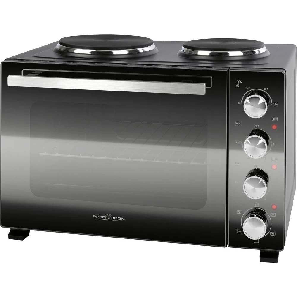 Profi Cook PC-KK 1302 mini pećnica uključuje kuhala, prozor za gledanje, bezstupanjski regulator temperature, funkcija o slika