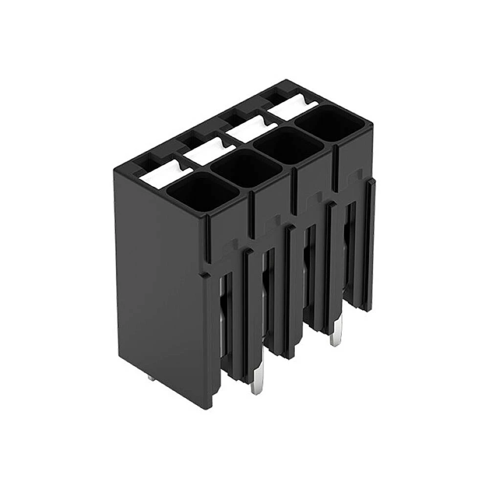 THR PCB terminal, potiskivači, 1,5 mm², Korak 3,5 mm, 4-pinski, ugurati CAGE CLAMP®, duljina lemne igle 1,5 mm, 1,50 mm², crno WAGO 2086-1124/300-000 stezaljka za tiskane ploče 1.50 mm² Broj polova... slika