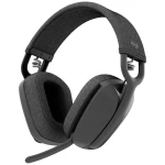 Logitech ZONE VIBE 100  Over Ear Headset Bluetooth® stereo grafitna smanjivanje šuma mikrofona, poništavanje buke kontrola glasnoće, utišavanje mikrofona
