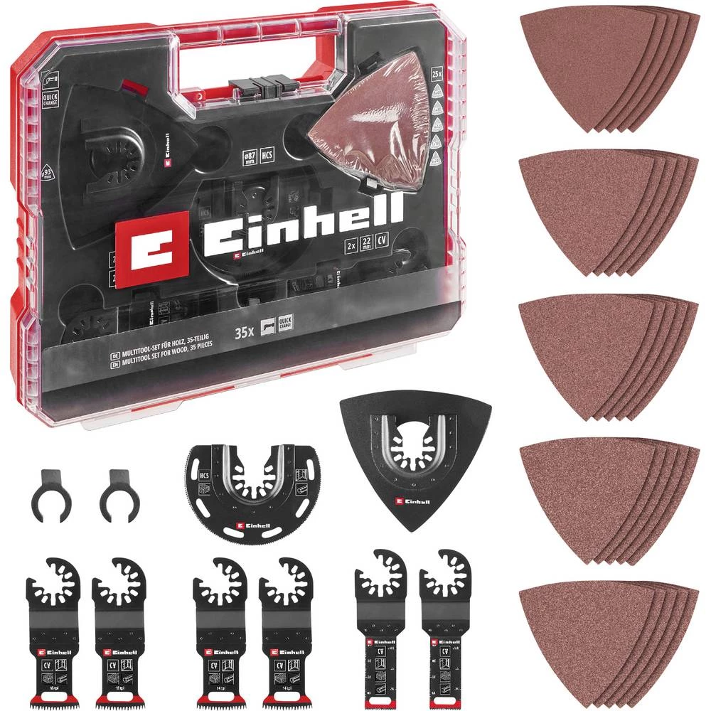 Einhell 708136 XLPLUS-CASE HCS, aluminijev oksid, krom-vanadij čelik komplet dodatne opreme za višenamjenski alat 1 Set slika