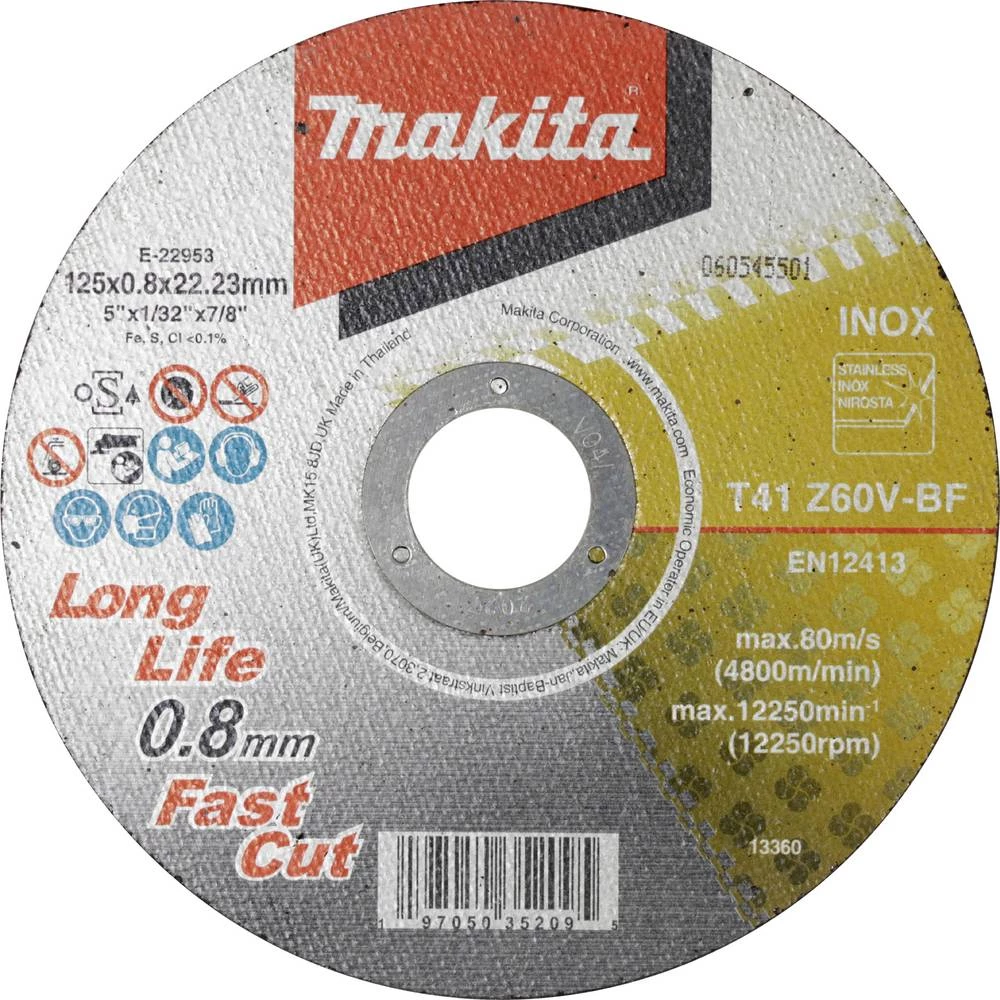 Makita E-22953-12 set reznih ploča 125 mm 12 kom. slika