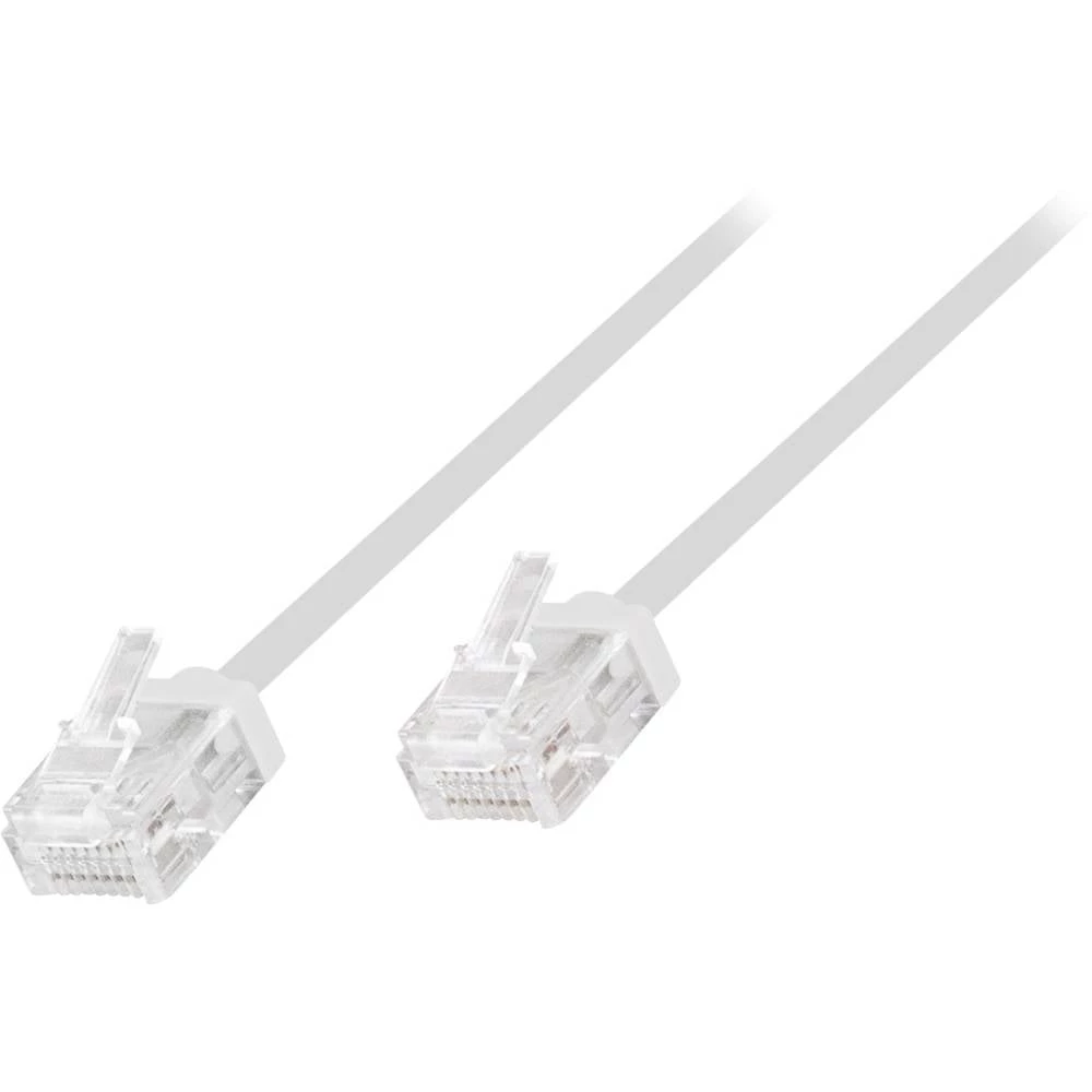 LogiLink CQ3081U RJ45 mrežni kabel, Patch kabel CAT 6a U/UTP 7.50 m bijela iznimno tanak, visokofleksibilan, vatrostalan slika