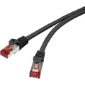 Renkforce RF-4979744 RJ45 mrežni kabel, Patch kabel cat 6 S/FTP 5.00 m crna sa zaštitom za nosić, pozlaćeni kontakti, va slika