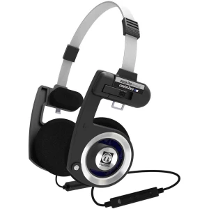 Bluetooth® Naglavne slušalice KOSS PORTAPRO Wireless Na ušima Slušalice s mikrofonom, Kontrola glasnoće Crno-srebrna slika