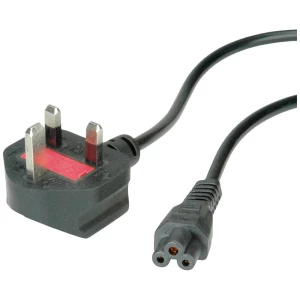 VALUE UK kabel za napajanje, 3-pinski. Utičnica za prijenosno računalo, 3A, crna, 1,8 m Value 19.99.2016 prijenosno računalo priključni kabel  crna 1.80 m slika