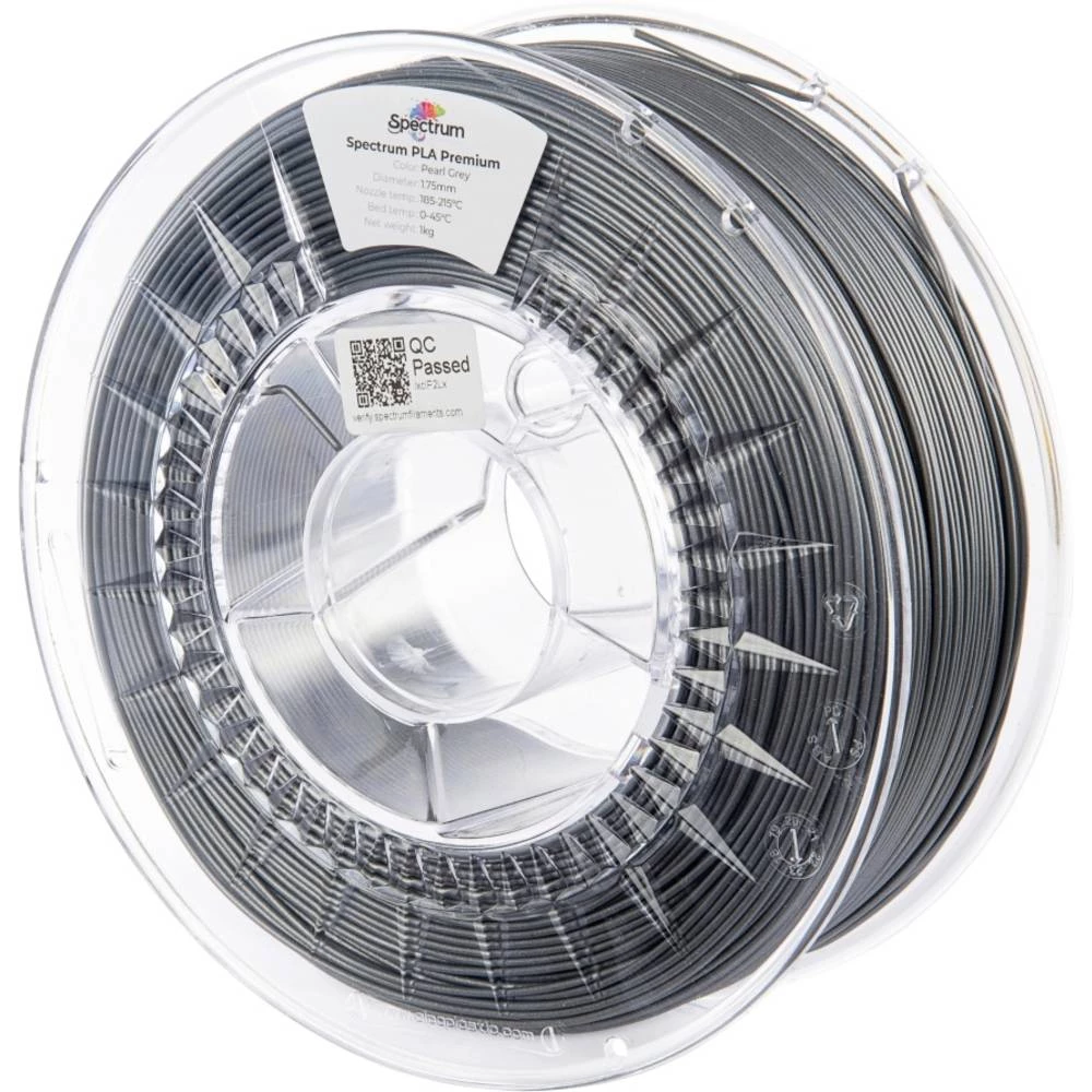 Spectrum Filaments 80851 PLA Premium 3D pisač filament PLA visoka vlačna čvrstoća 1.75 mm 1000 g biserno-siva, Pearl Gre slika