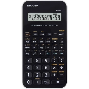 Školski kalkulator Sharp EL-501XB Crna Zaslon (broj mjesta): 10 baterijski pogon (Š x V x d) 75 x 10 x 144 mm slika