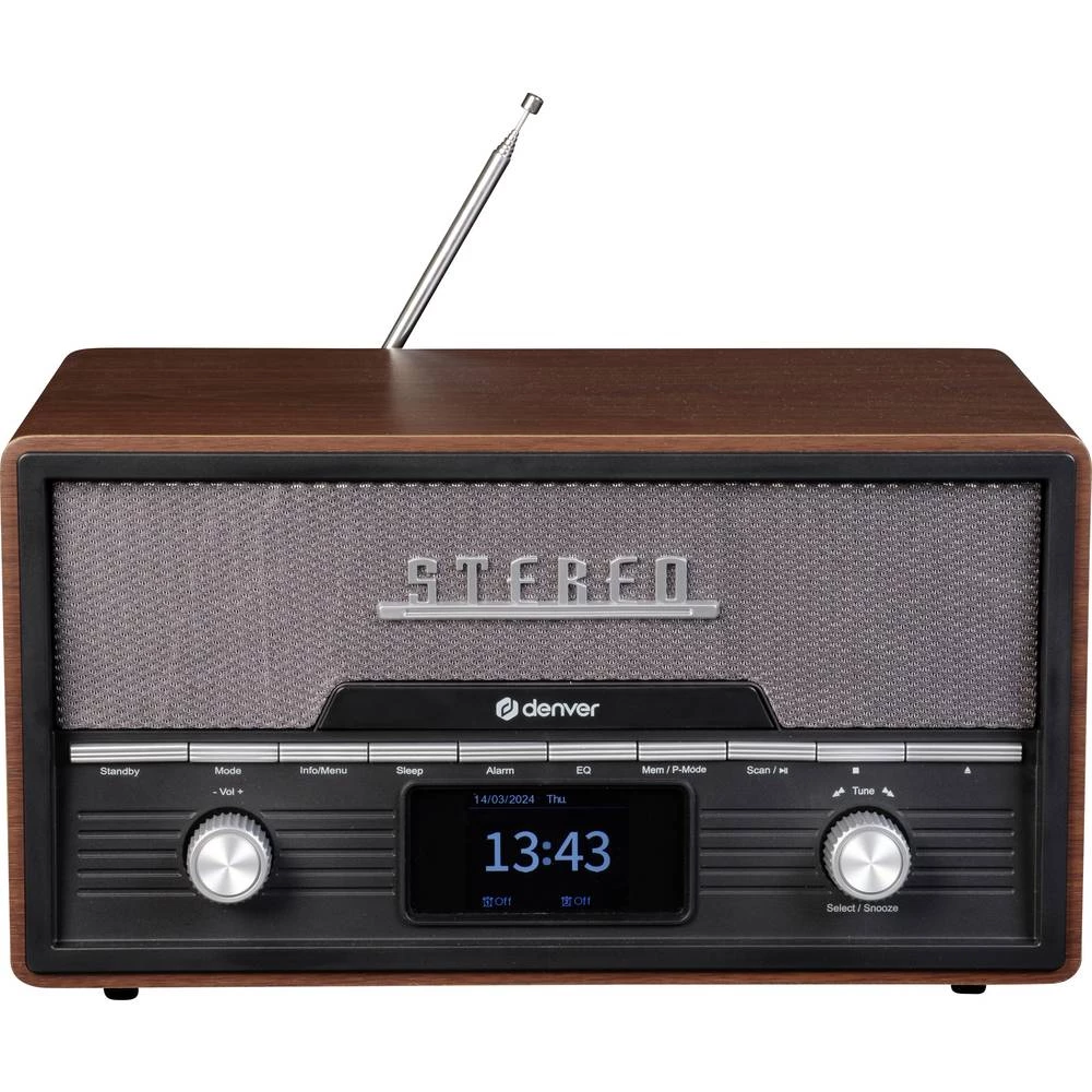 Denver MDA-525DW DARK WOOD desktop radio DAB+ (1012), UKW (1014) drveno-smeđa (svileno mat) slika