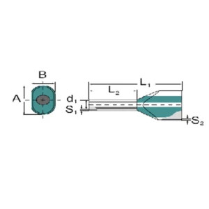 Dvostruki kabelski završetak 9018510000 Weidmüller 1 x 0.75 mm x 8 mm dijelomično izoliran bijela 500 komada slika