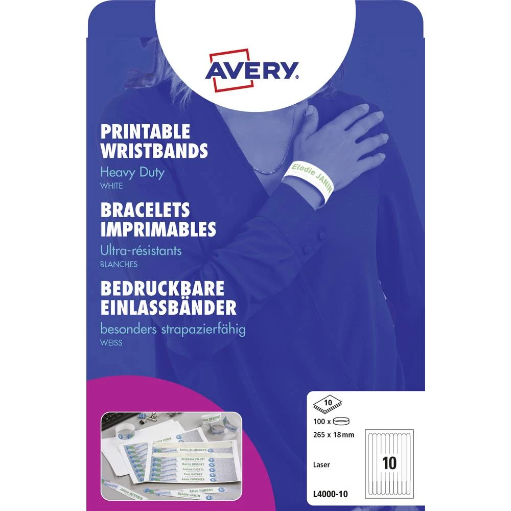 Avery-Zweckform L4000-10 ulazna narukvica (D x Š) 265 mm x 18 mm ljepljiva traka 100 St. slika