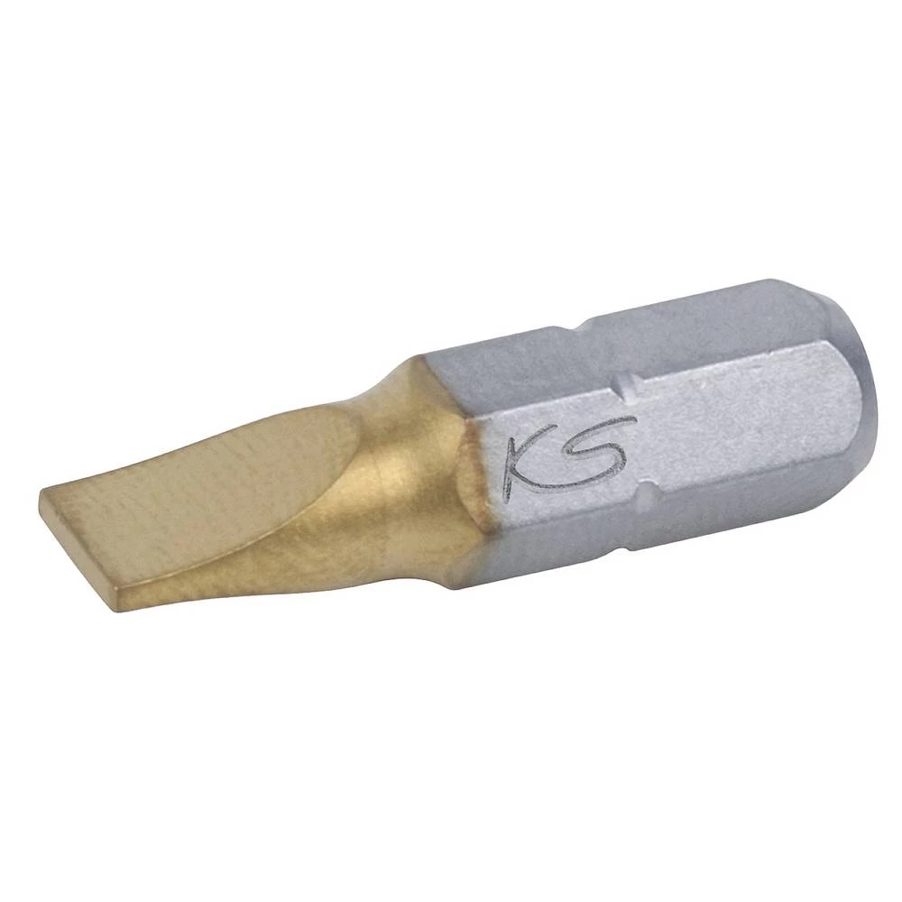 KS Tools 911.2621 pljosnati bit 4 mm čelik za alat presvučen titanom C 6.3 5 St. slika