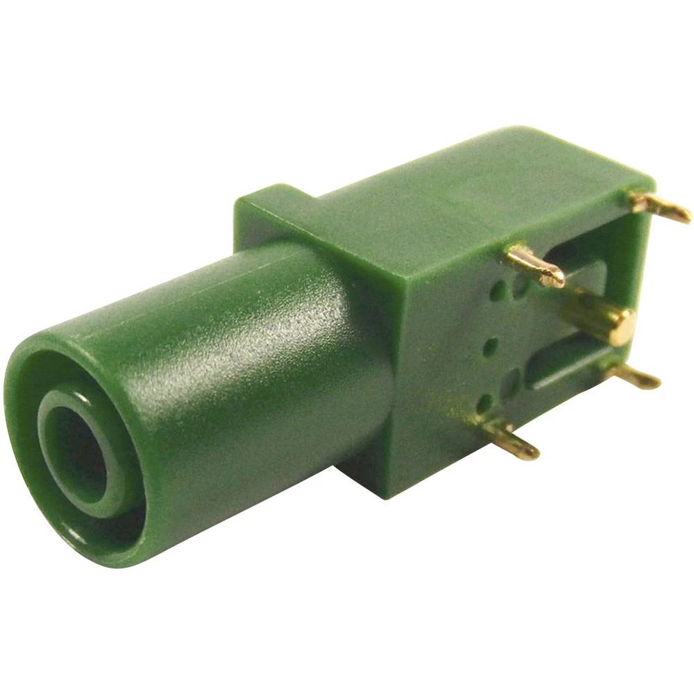 Cliff FCR7350G sigurnosni laboratorijski ženski konektor ženski konektor, kutni Zatik-Ø: 4 mm zelena 1 St. slika