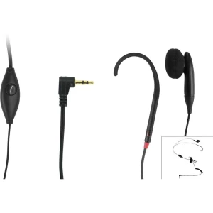 Geemarc CLHOOK5 slušalice 2,5 mm priključak sa vrpcom u ušima, na ušima, preko ušiju crna slika