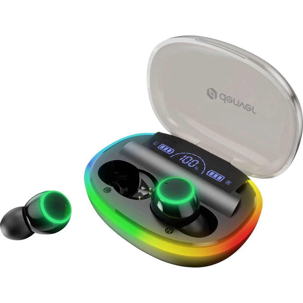 Denver TWE-55 In Ear slušalice Bluetooth®, bežični stereo crna smanjivanje šuma mikrofona kutija za punjenje, slušalice slika
