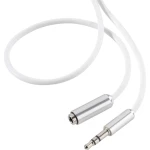 SpeaKa Professional-JACK audio produžni kabel [1x JACK utikač 3.5 mm - 1x JACK utičnica 3.5 mm] 0.50 m bijeli SuperSoft