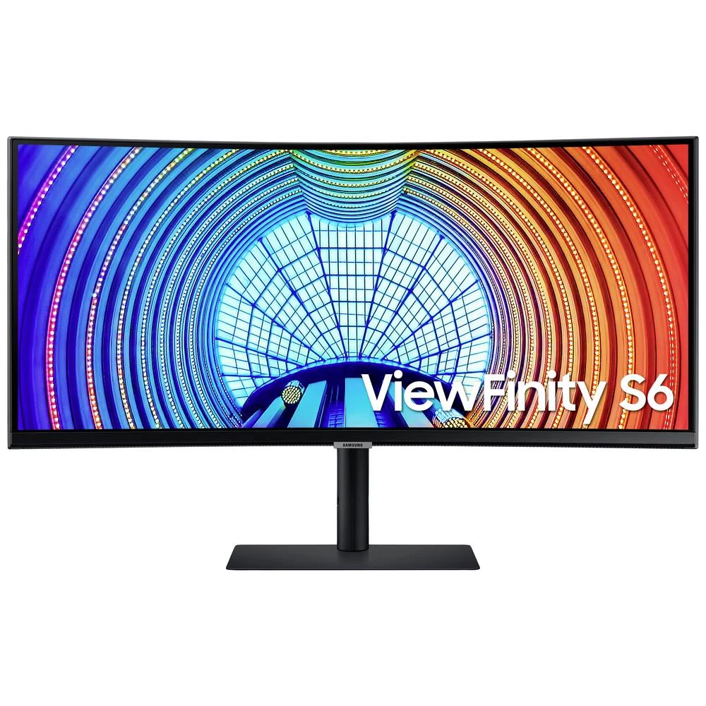 Samsung ViewFinity S6 S34A650UBU LCD zaslon 86.4 cm (34 palac) Energetska učinkovitost 2021 F (A - G) 3440 x 1440 piksel UWQHD 5 ms HDMI™, DisplayPort, USB 3.2 gen. 1 (USB 3.0), USB-C®, RJ45, sluša... slika