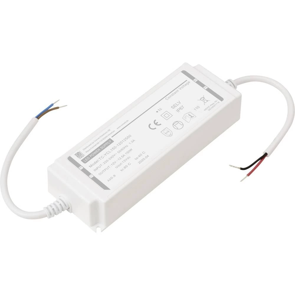 TRU COMPONENTS TC-YCL150-12012500 LED transformator konstantni napon 18 W 12.5 A 11.4 - 12.6 V/DC 1 kom. slika