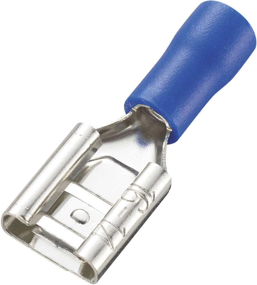 Plosnate natične stupice Širina utikača: 8.0 mm Debljina utikača: 0.8 mm 180 ° Izolirani dio Plava boja TRU COMPONENTS 737509 10 slika