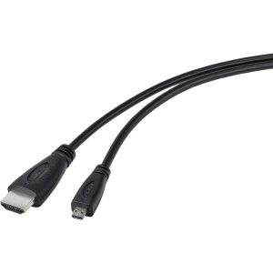 TRU COMPONENTS  HDMI kabel Raspberry Pi [1x muški konektor HDMI - 1x muški konektor micro HDMI tipa d] 1.80 m crna slika